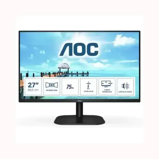 Monitor AOC da 27 pollici con frequenza 75 Hz e design ultra slim senza bordi