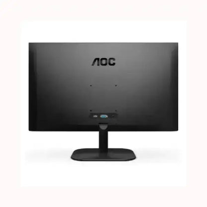 Monitor AOC nero visto da dietro con supporto centrale e design minimalista