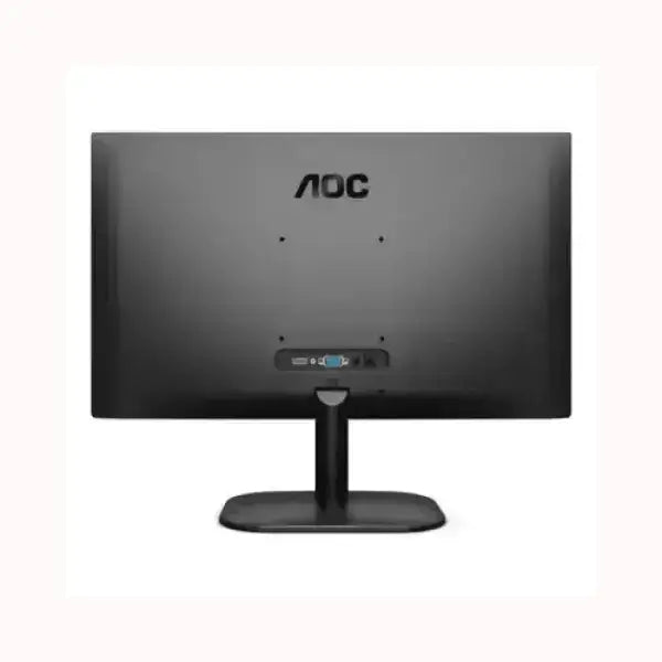 Retro del AOC Monitor nero con stand regolabile e porte di connessione visibili
