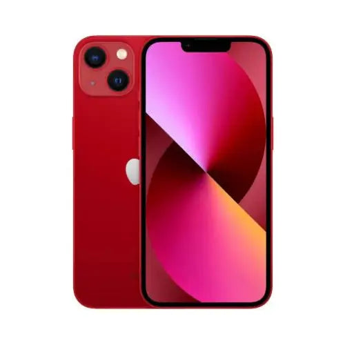 Smartphone Apple iPhone 13 in rosso con display luminoso e doppia fotocamera posteriore