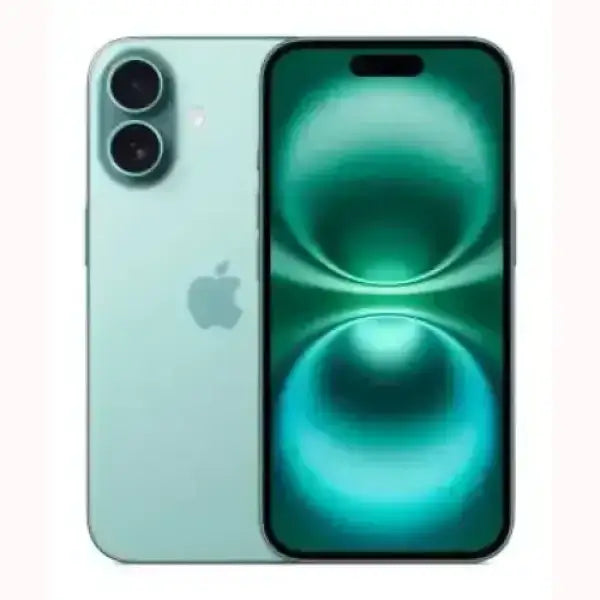 Apple iPhone 16 smartphone verde con doppia fotocamera posteriore e display luminoso