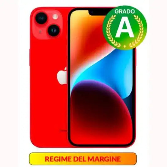Apple iPhone rosso con doppia fotocamera posteriore e display luminoso con certificazione grado A