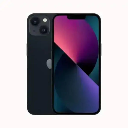 Smartphone Apple nero a tutto schermo con notch doppia fotocamera posteriore e design sottile