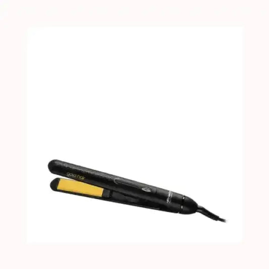 Piastra per capelli Ariete nera con placche riscaldanti gialle per styling professionale