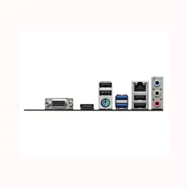 Pannello I/O della scheda madre ASROCK con porte USB, HDMI, VGA, Ethernet e audio