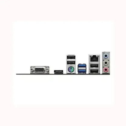 Pannello I/O della scheda madre ASROCK con porte USB, HDMI, VGA, Ethernet e audio