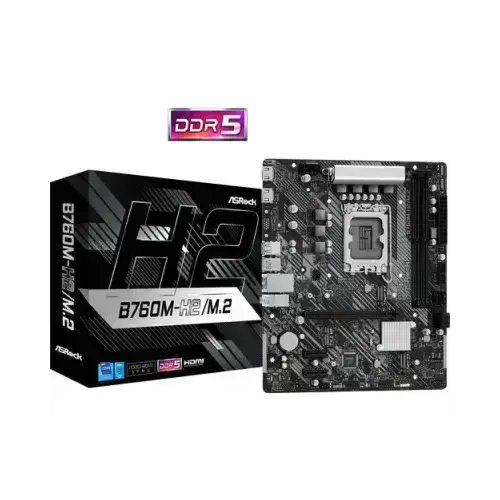 ASROCK MB 1700 12/13/14/GEN. B760M-H2/M.2 4xDDR5 M.2 RAID 2xHDMI Schede madri