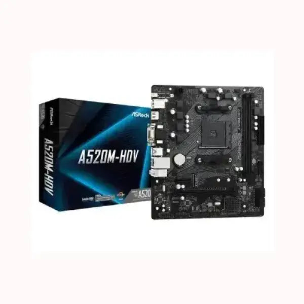 ASROCK MB AM4 A520M-HDV 2xDDR4 4xSATA RAID M.2 USB 3.2 VGA/DVI/HDMI Schede madri