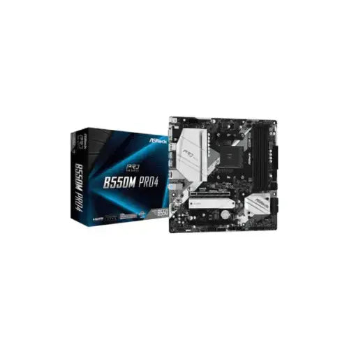 ASROCK MB AM4 B550M PRO 4 4xDDR4 6xSATA RAID M.2 USB 3.2 VGA/HDMI/DP - Schede madri - TecnoRoyal