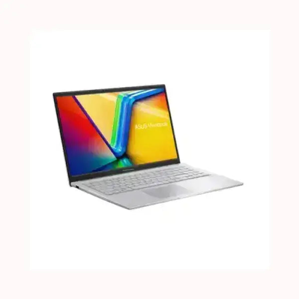 Notebook ASUS con schermo colorato e design moderno in colore argento