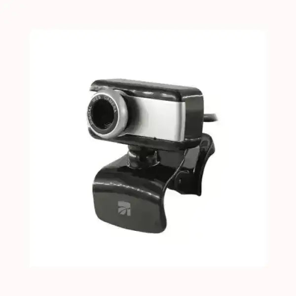 Webcam Xtreme compatta nera e argento con supporto clip regolabile per computer