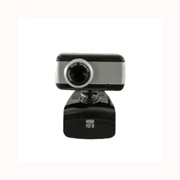Webcam Xtreme compatta con design nero e argento per videochiamate di alta qualità