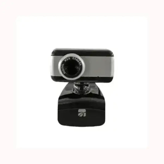 Webcam Xtreme compatta con design nero e argento per videochiamate di alta qualità
