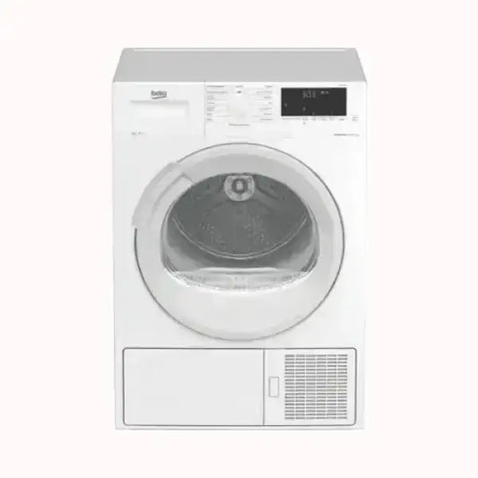 Asciugatrice BEKO bianca con sportello trasparente e display digitale moderno