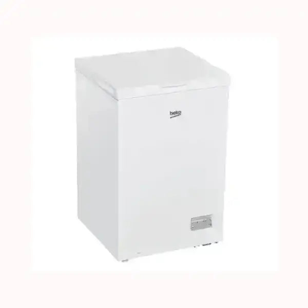 Congelatore a pozzetto Beko bianco con design compatto per conservazione alimenti