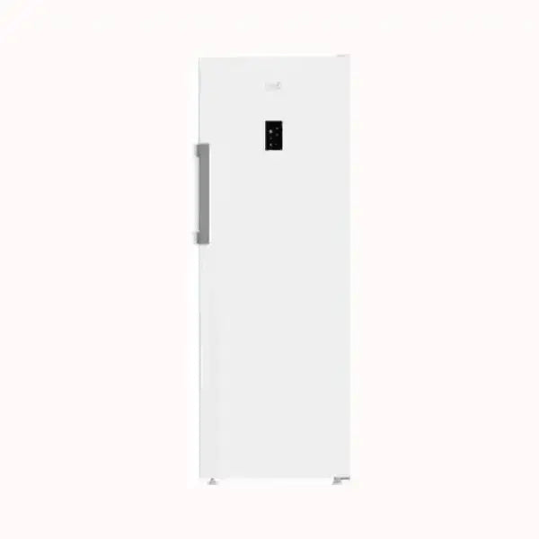 Beko congelatore verticale bianco con maniglia laterale e display nero frontale