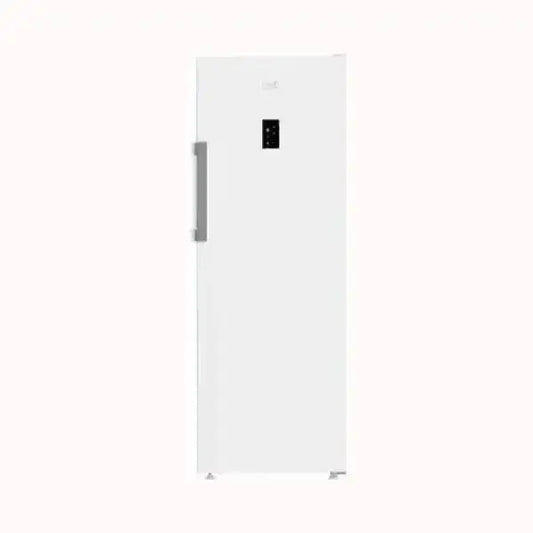 Beko congelatore verticale bianco con maniglia laterale e display nero frontale