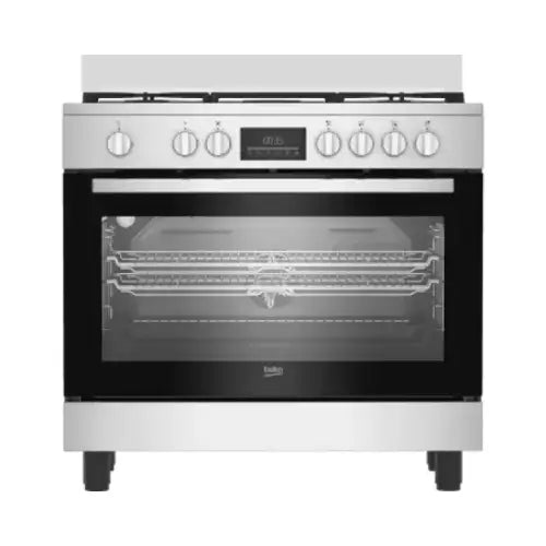 BEKO CUCINA A GAS 5 BRUCI.FORNOELET.VENT.66LT 90x60 INOX BGM11226EX Beko