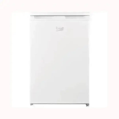 Frigorifero Beko bianco compatto con design essenziale e logo Beko sulla porta