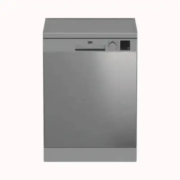Lavastoviglie Beko color acciaio con pannello di controllo digitale e manopola