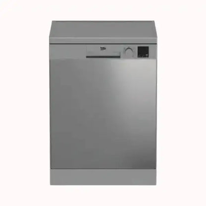 Lavastoviglie Beko color acciaio con pannello di controllo digitale e manopola