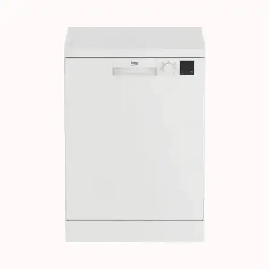 Lavastoviglie Beko bianca con pannello di controllo semplice e maniglia integrata