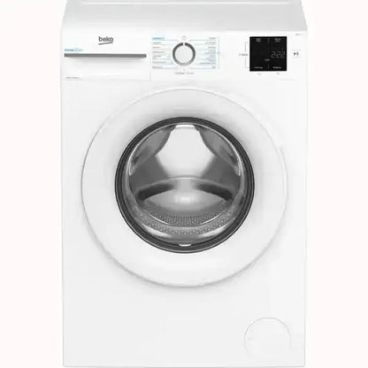 Lavatrice Beko bianca a carica frontale con display digitale e selettore di programmi