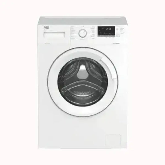 Lavatrice BEKO a carica frontale bianca con pannello digitale e manopola di selezione programmi