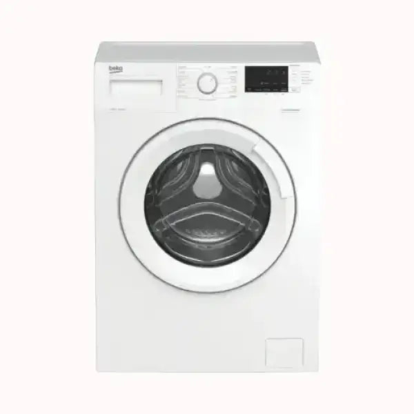 Beko lavatrice bianca a carica frontale con display digitale e selettore rotativo