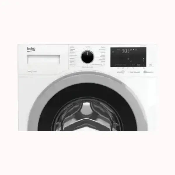 Beko lavatrice a carica frontale bianca con pannello digitale e manopola di selezione programmi