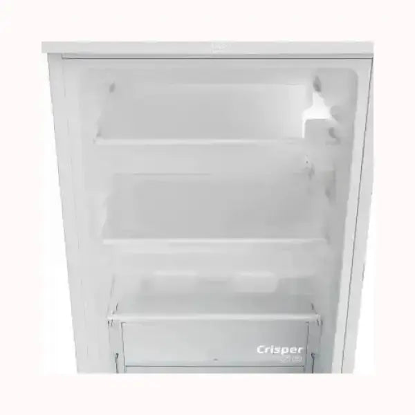 Interno del Beko mini frigo con ripiani trasparenti e cassetto Crisper per alimenti freschi