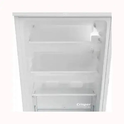 Interno del Beko mini frigo con ripiani trasparenti e cassetto Crisper per alimenti freschi