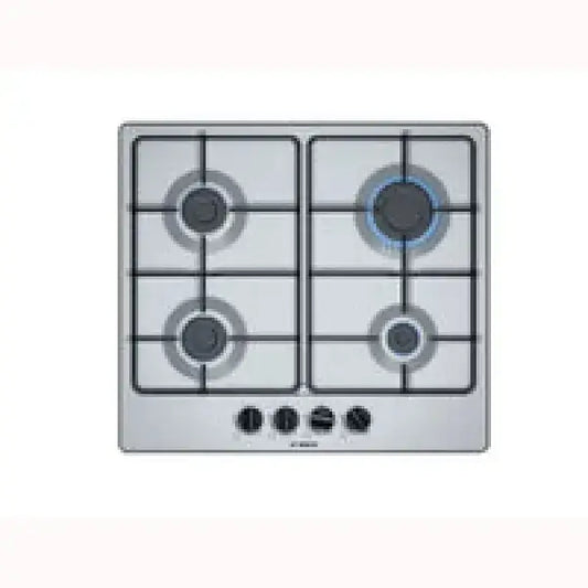 Piano cottura BOSCH PGP6B5B86 a quattro fuochi in acciaio inox con manopole di controllo frontali