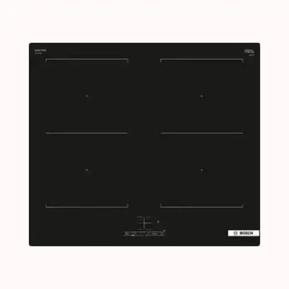 Piano cottura BOSCH in vetroceramica nero con quattro zone di cottura e comandi touch