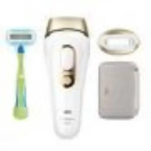 Braun Epilatore bianco con accessori per la depilazione e rasatura delicata