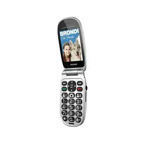 Brondi Amico Comfort 7,11 cm (2.8") Nero, Argento Telefono per anziani Smartphone