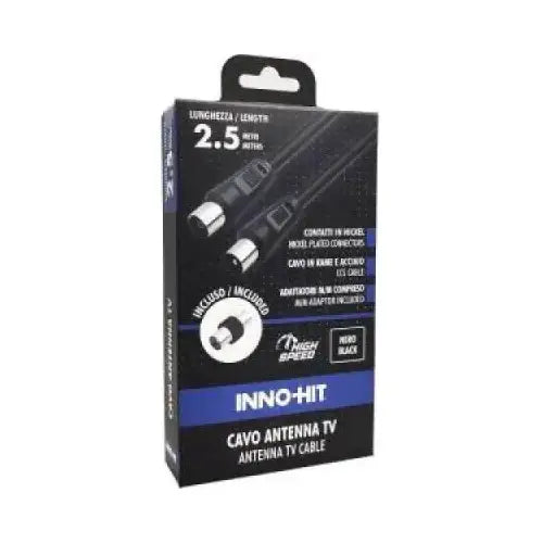 Inno-Hit Cavo Antenna M/F 2.5m Nero - Accessori TV - TecnoRoyal