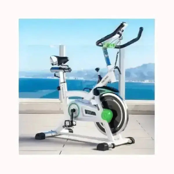 Cecotec Spin Bike cyclette indoor bianca con volano e sella regolabile per allenamento cardio