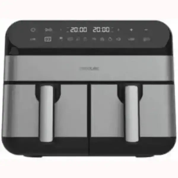 Friteuse double numérique Cecotec en acier inoxydable avec écran tactile et double panier