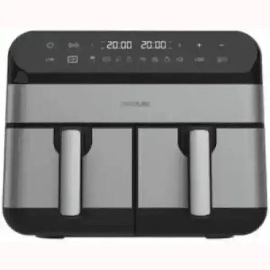 Friggitrice doppia digitale Cecotec in acciaio inox con pannello touch e doppio cestello