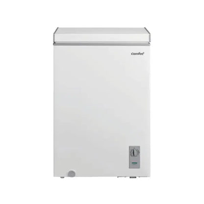 Congelatore Comfee bianco compatto con termostato regolabile e design salvaspazio
