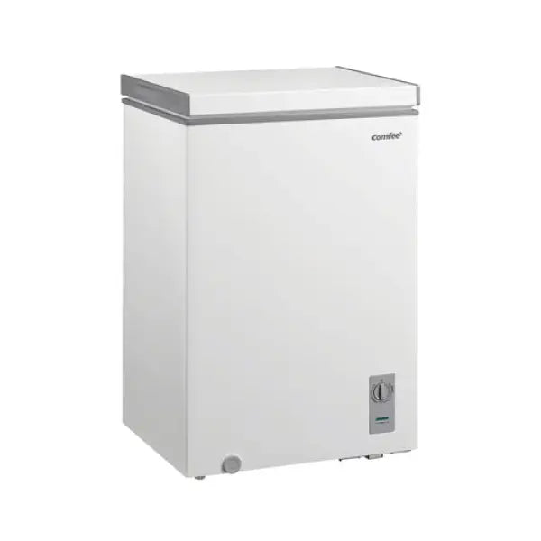 Congelatore verticale Comfee bianco con manopola di controllo e design compatto