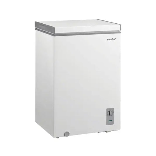 Congelatore verticale Comfee bianco con manopola di controllo e design compatto