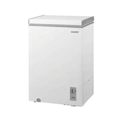 Congelatore Comfee bianco con sportello ad apertura superiore e controllo temperatura regolabile