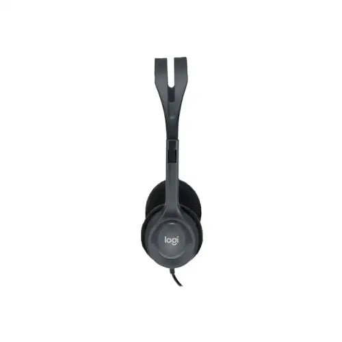 Cuffie Logitech nere con design ergonomico e suono di alta qualità per un'esperienza d'ascolto confortevole