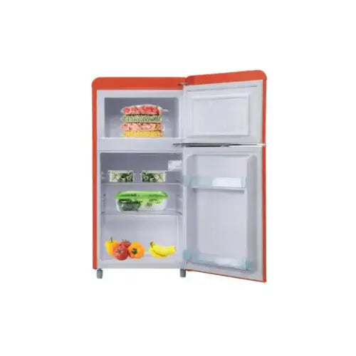 DCG FRIGO DOPPIA PORTA LINEA RETRO' 100LT E ROSSO MF100RCDP - Frigoriferi - TecnoRoyal