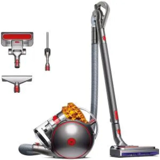 Aspirapolvere Dyson con design compatto e accessori multipli per pulizia efficiente