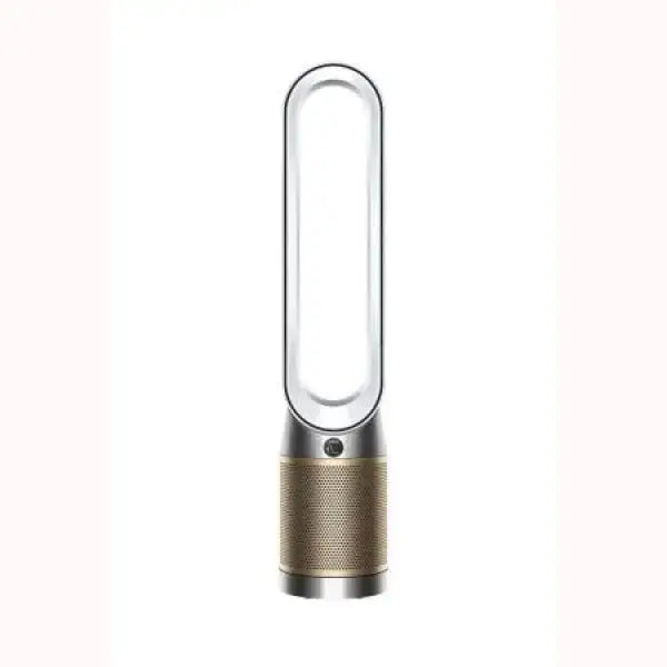 Ventilatore e purificatore d'aria Dyson senza pale in colore argento e oro per piccoli elettrodomestici