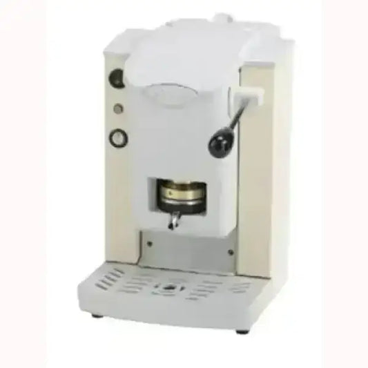 Macchina da caffè FABER bianca con leva manuale e design compatto per uso domestico