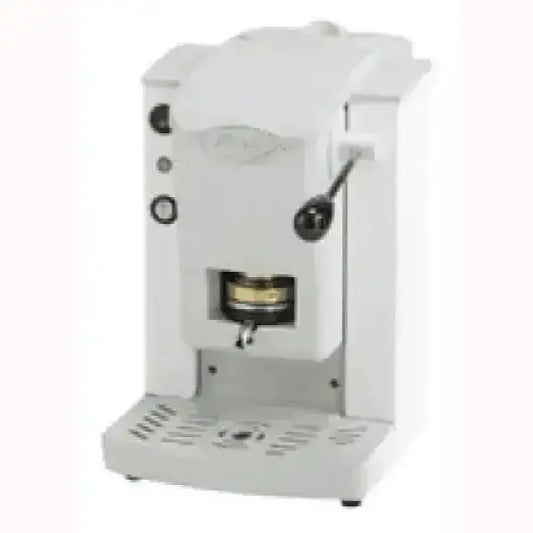 Macchina da caffè FABER bianca compatta con leva e dispenser per espresso